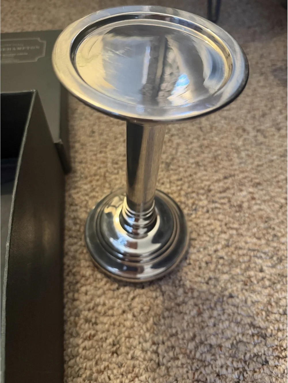Restoration Hardware (2) vintage Bridgehampton silver plated candle holders